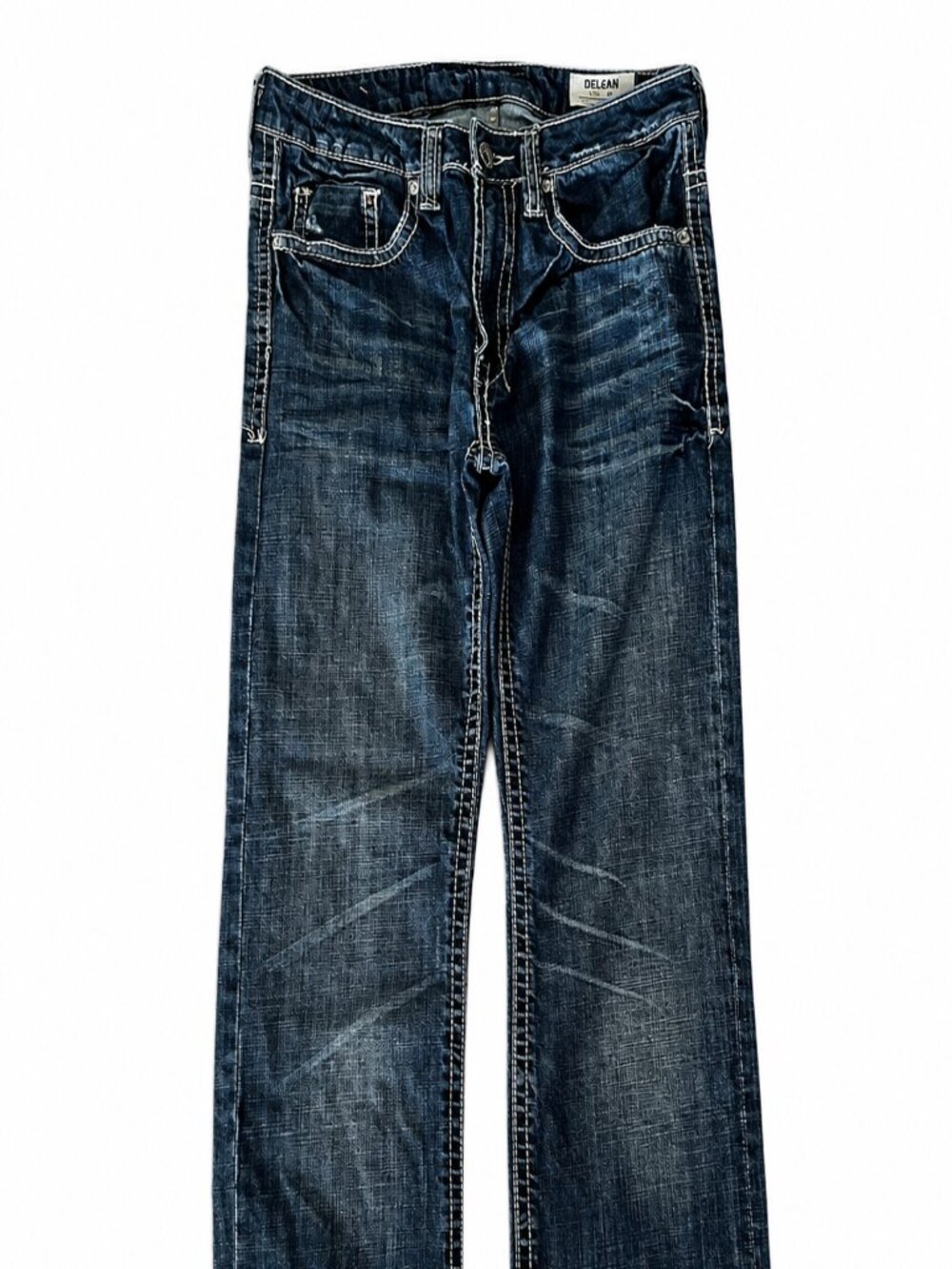 Buffalo David Bitton Declan Bootcut Jeans Dark Wash Embroidered Pockets 31-30